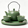 Matte Forest Green Ceramic Tea Service