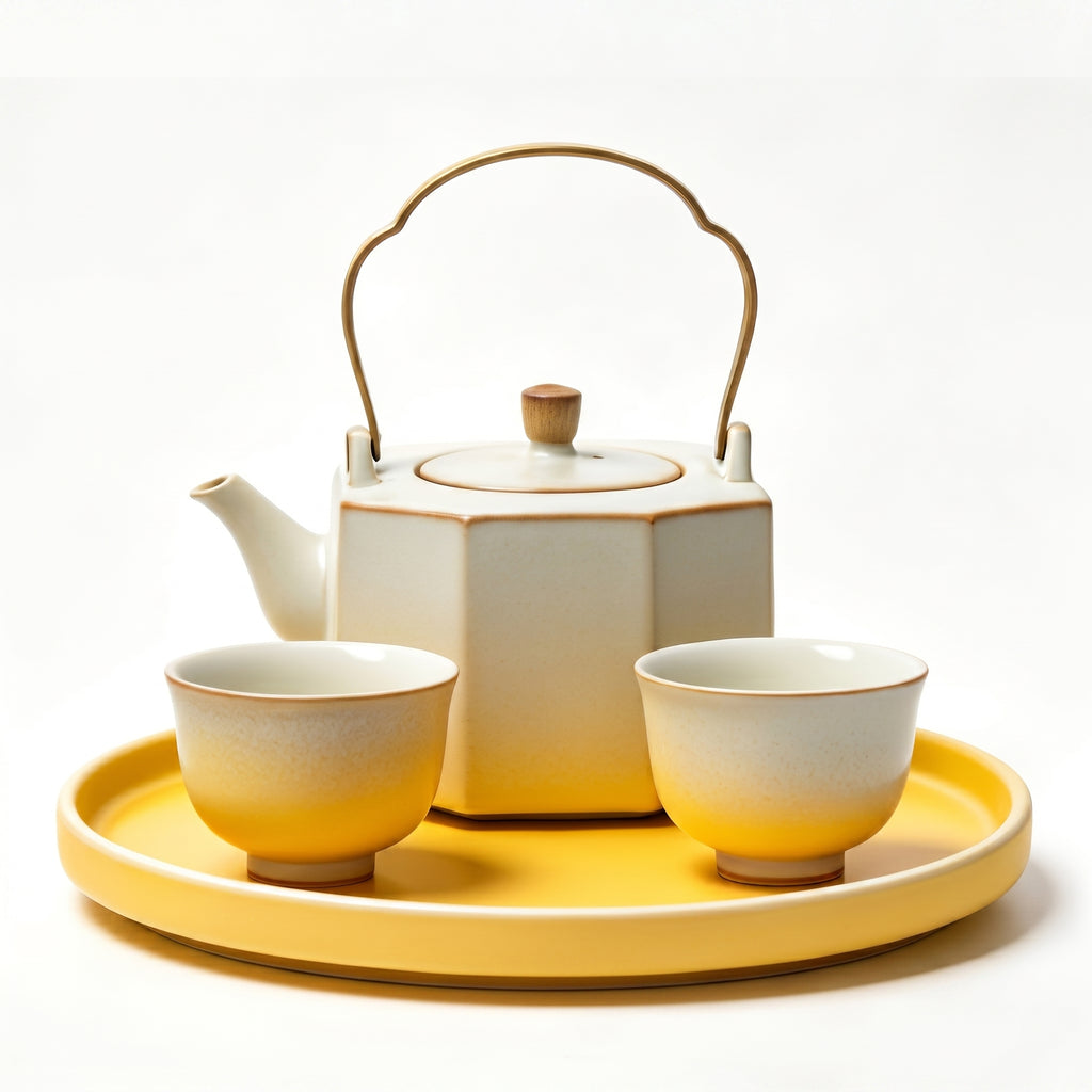 Hexagonal Ombre Ceramic Tea Set