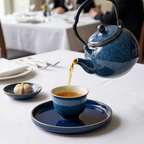 Speckled Midnight Blue Ceramic Tea Set