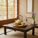 Speckled Sandstone and Amber Ceramic Tea Set