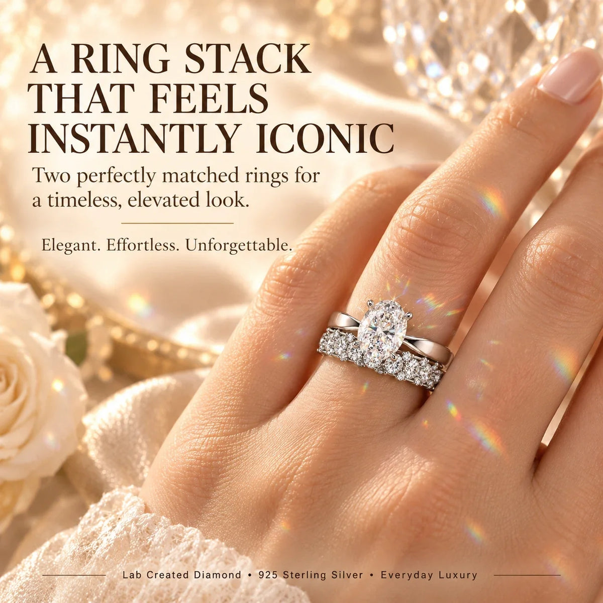 A Timeless Diamond Ring Stack Designed To Celebrate Your Forever Moments-Last Day Sale-90% OFF🔥