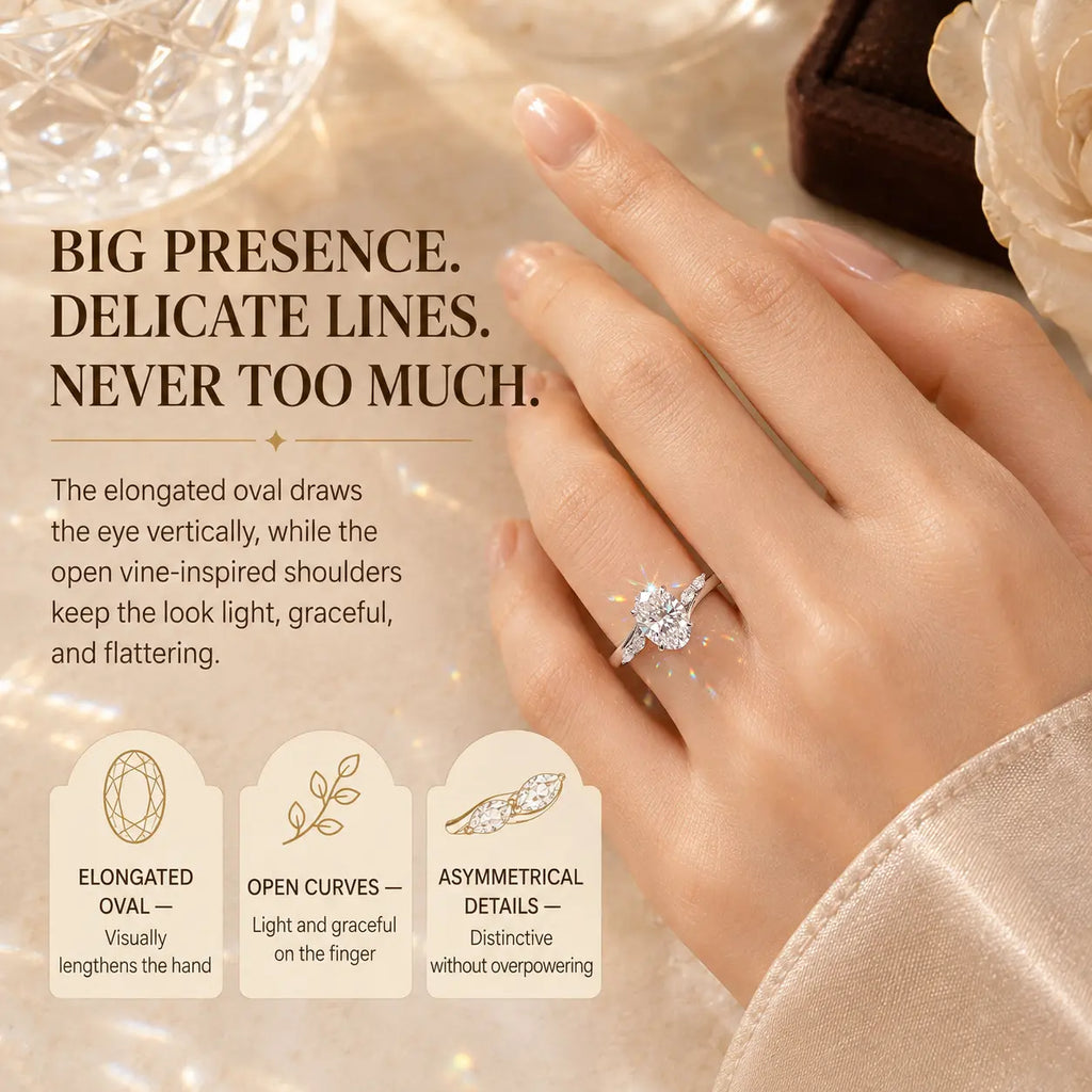 The Oval Diamond Ring That Makes Every Hand Look Elegant & Luxurious-Last Day Sale-90% OFF🔥