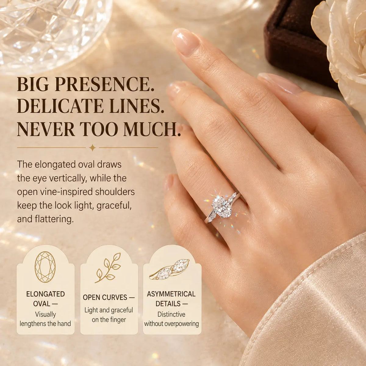 The Oval Diamond Ring That Makes Every Hand Look Elegant & Luxurious-Last Day Sale-90% OFF🔥