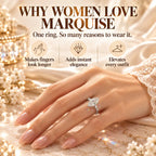 The Marquise Sparkle Ring That Makes Every Hand Look More Elegant-Last Day Sale-90% OFF🔥