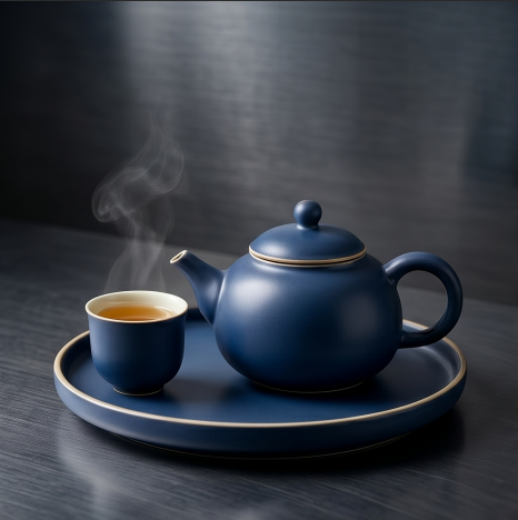 Midnight Blue Ceramic Tea Set