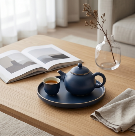 Midnight Blue Ceramic Tea Set