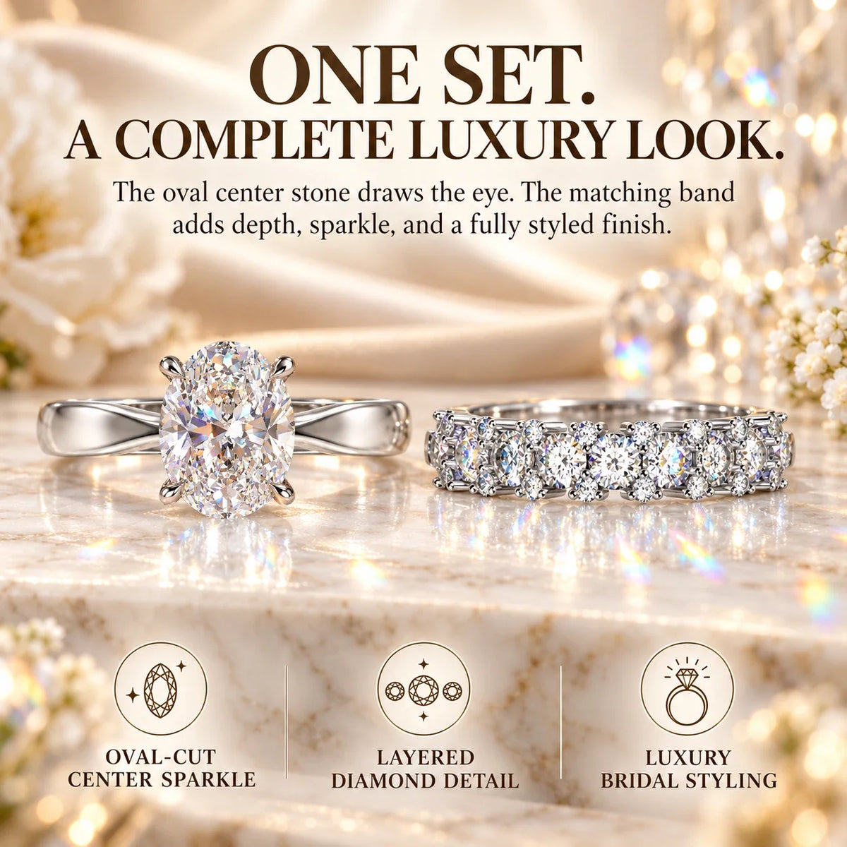 A Timeless Diamond Ring Stack Designed To Celebrate Your Forever Moments-Last Day Sale-90% OFF🔥