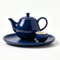 Glossy Cobalt Ceramic Tea Set