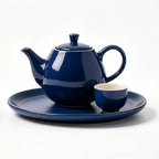 Glossy Cobalt Ceramic Tea Set