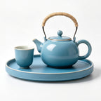 Fluted Celadon Porcelain Tea Set
