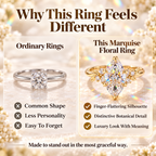 A Stunning Marquise Lab Diamond Ring Designed To Make Your Hands Look More Elegant — With Romantic Floral Details And Luxury Sparkle You'll Love Every Day-Last Day Sale-90% OFF🔥