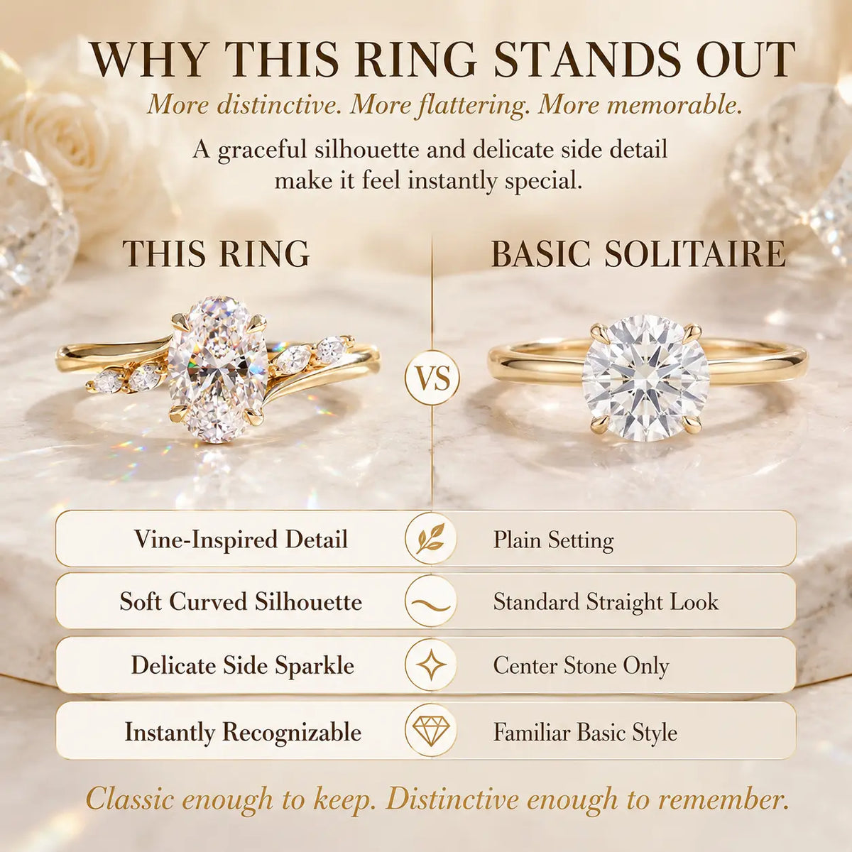 The Oval Diamond Ring That Makes Every Hand Look Elegant & Luxurious-Last Day Sale-90% OFF🔥