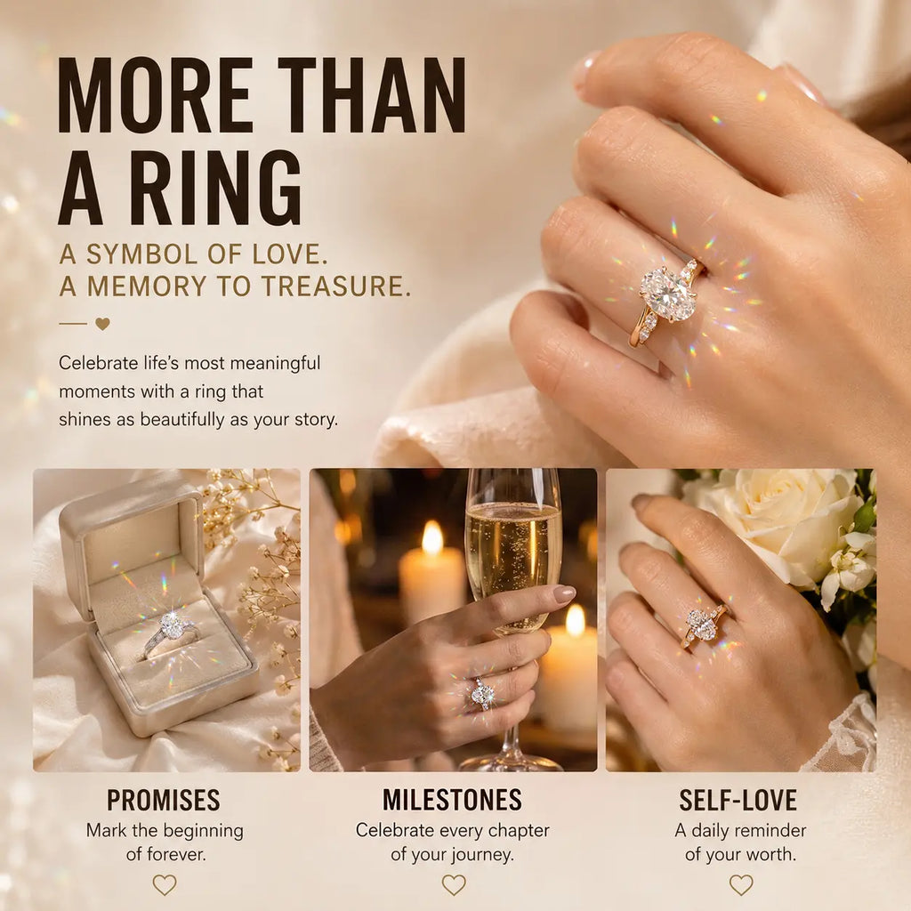 The Oval Diamond Ring That Makes Every Hand Look Elegant & Luxurious-Last Day Sale-90% OFF🔥