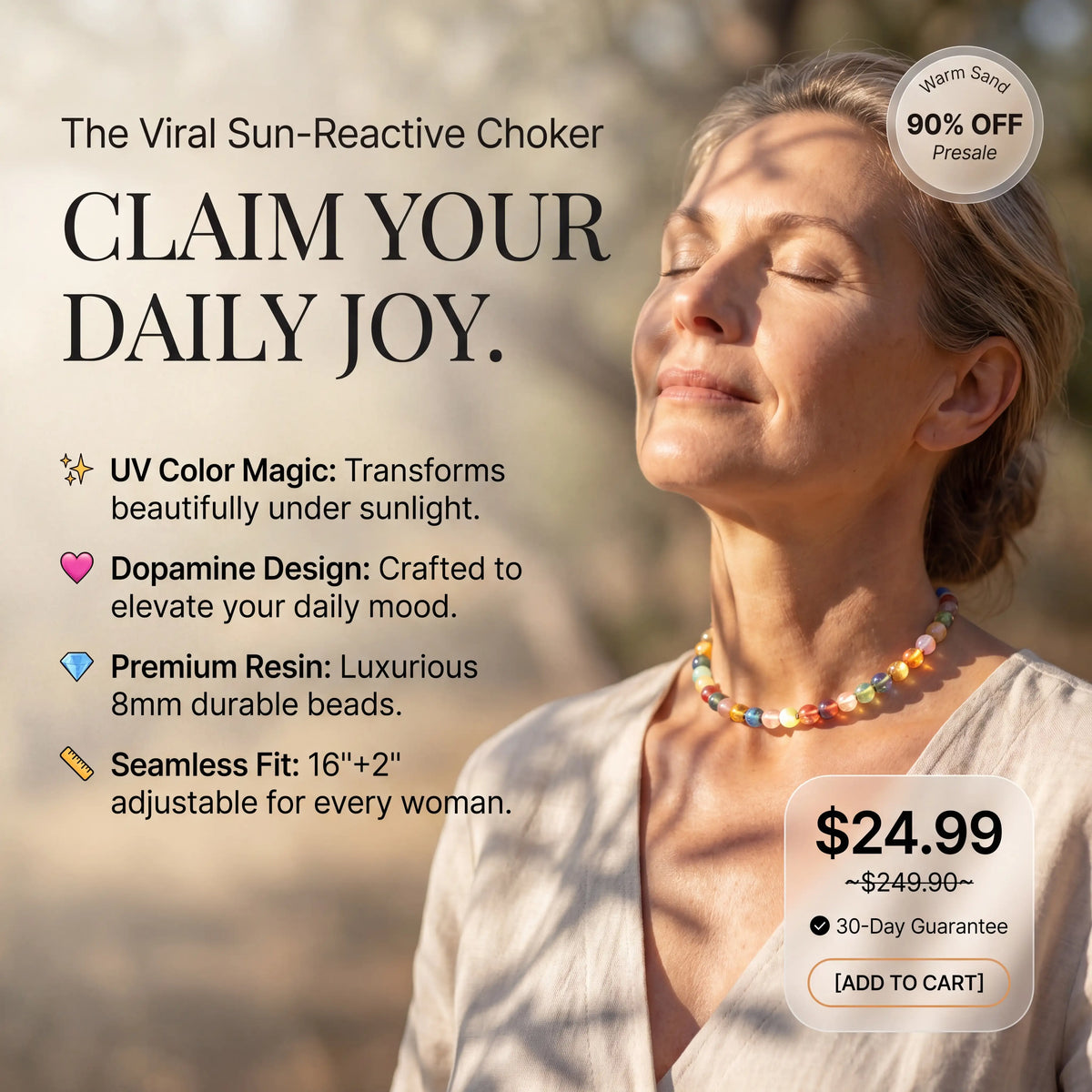 csandiva™ UV-Reactive Magic Sun Choker - Daily Dopamine Booster & Sun-Activated Elegance | Claim 90% OFF Today🔥