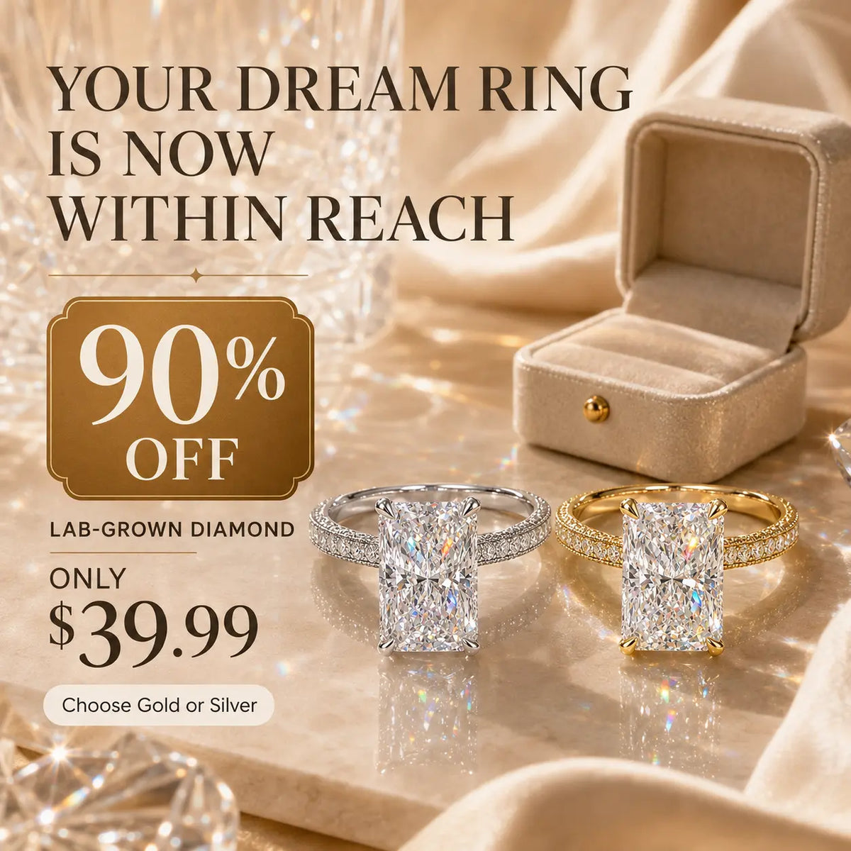 A Timeless Lab-Grown Diamond Ring Designed To Make Every Moment Feel Luxurious-Last Day Sale-90% OFF🔥