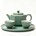 Hexagonal Celadon Tea Service