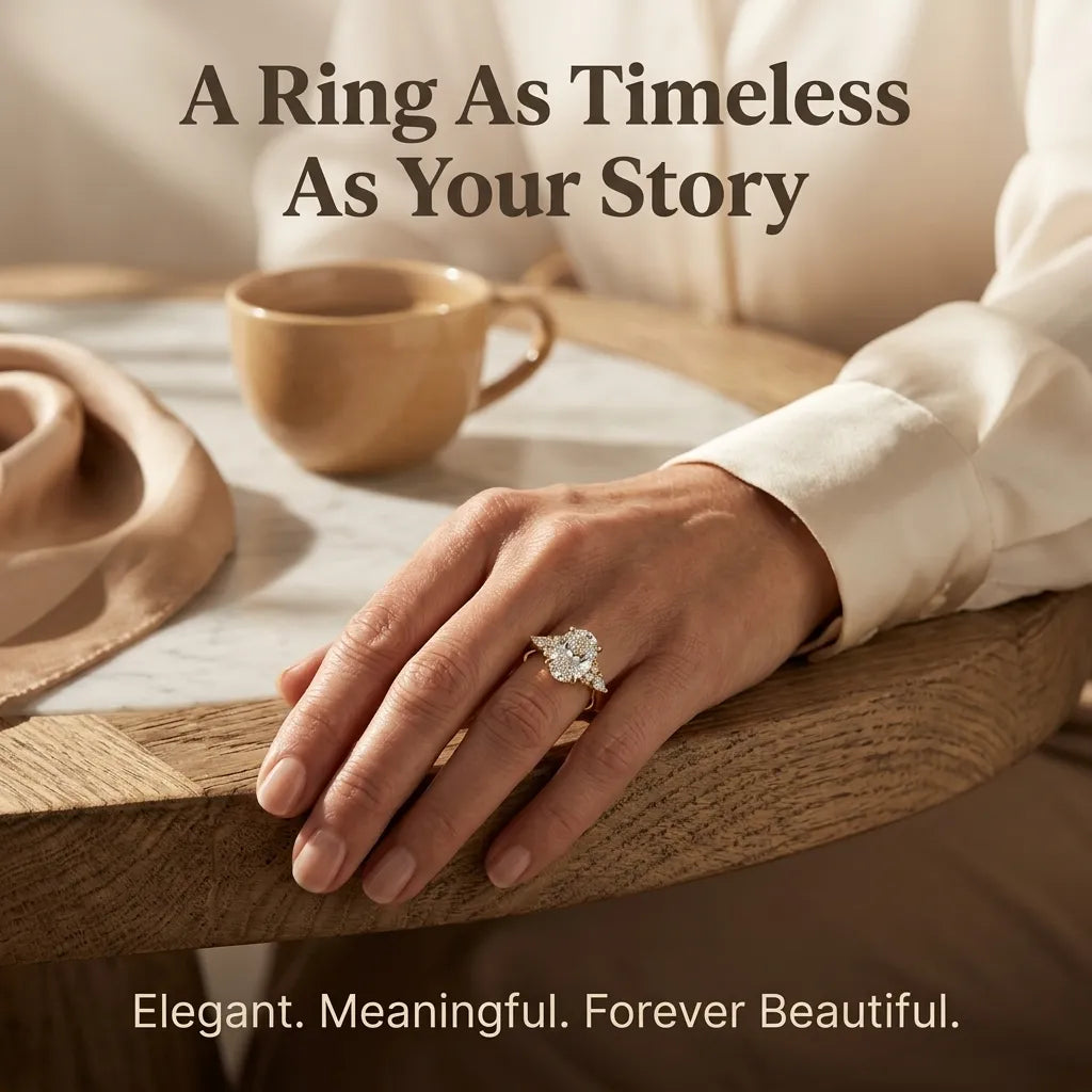 Snowflake Oval Ring — Anti-Pinching Comfort Fit Ring for Timeless Elegance -Last Day Sale-90% OFF🔥