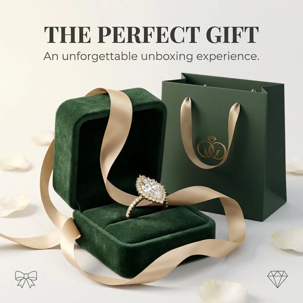 The Marquise Halo Ring Romantic Brilliance Designed For Your Forever Moment -Last Day Sale-90% OFF🔥