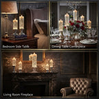 Magical Swirling Glitter LED Candle - Flameless Flickering Ambient Light with USB/Battery Power