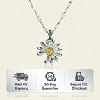 Elevate Your Daily Look — Asymmetric Daisy Pendant Necklace with Gemstone Accents | Last Day Sale 90% OFF🔥