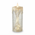 Magical Swirling Glitter LED Candle - Flameless Flickering Ambient Light with USB/Battery Power