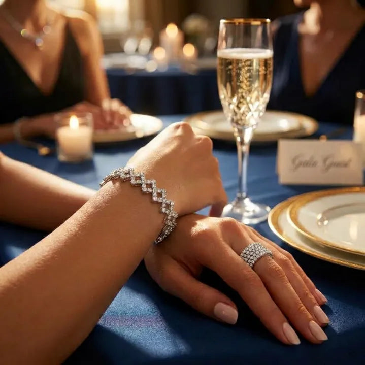Transformable 2-in-1 Diamond Bracelet & Wide Ring in 18K White Gold--Last Day Sale-90% OFF🔥