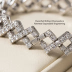 Transformable 2-in-1 Diamond Bracelet & Wide Ring in 18K White Gold--Last Day Sale-90% OFF🔥